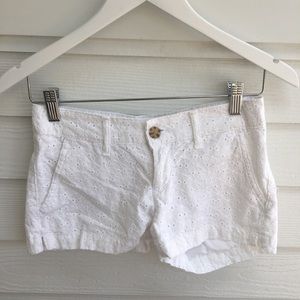 White Eyelet Shorts